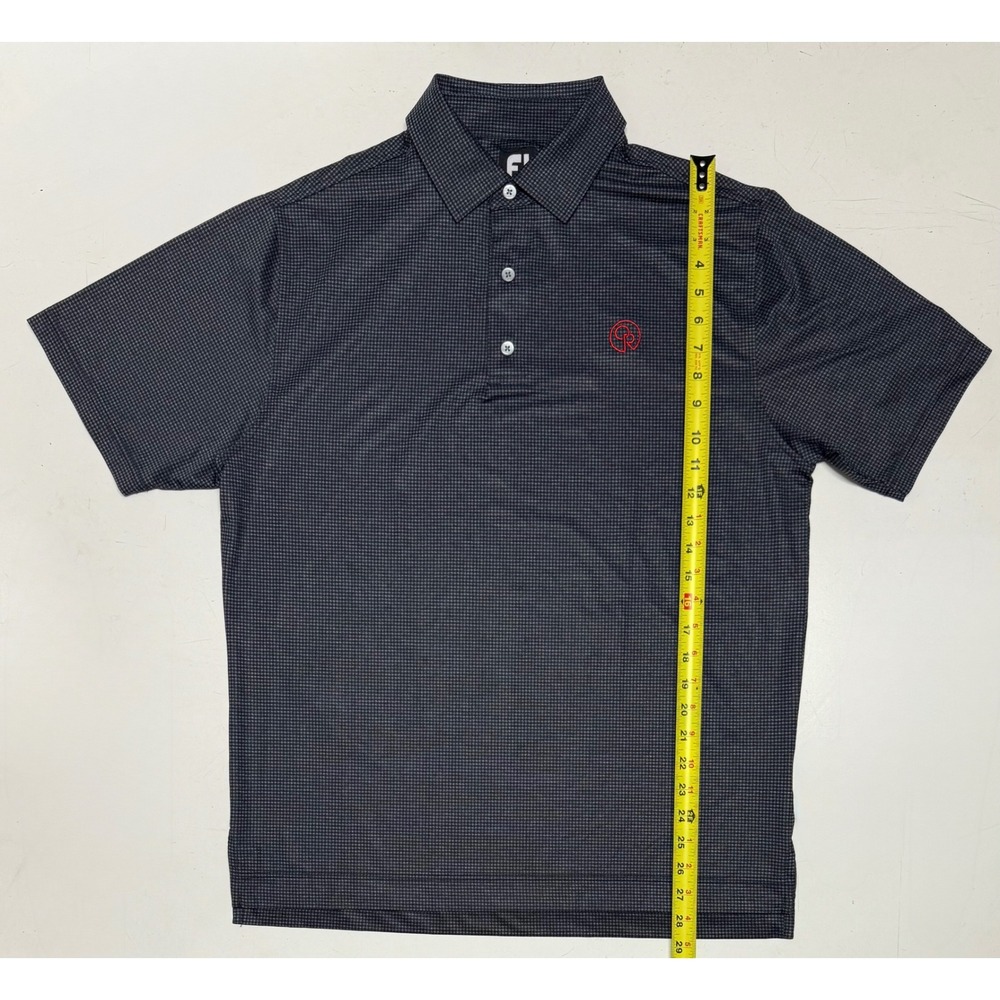 Mens FootJoy FJ Performance Golf Polo Shirt Houndstooth John Hall Cup Size M